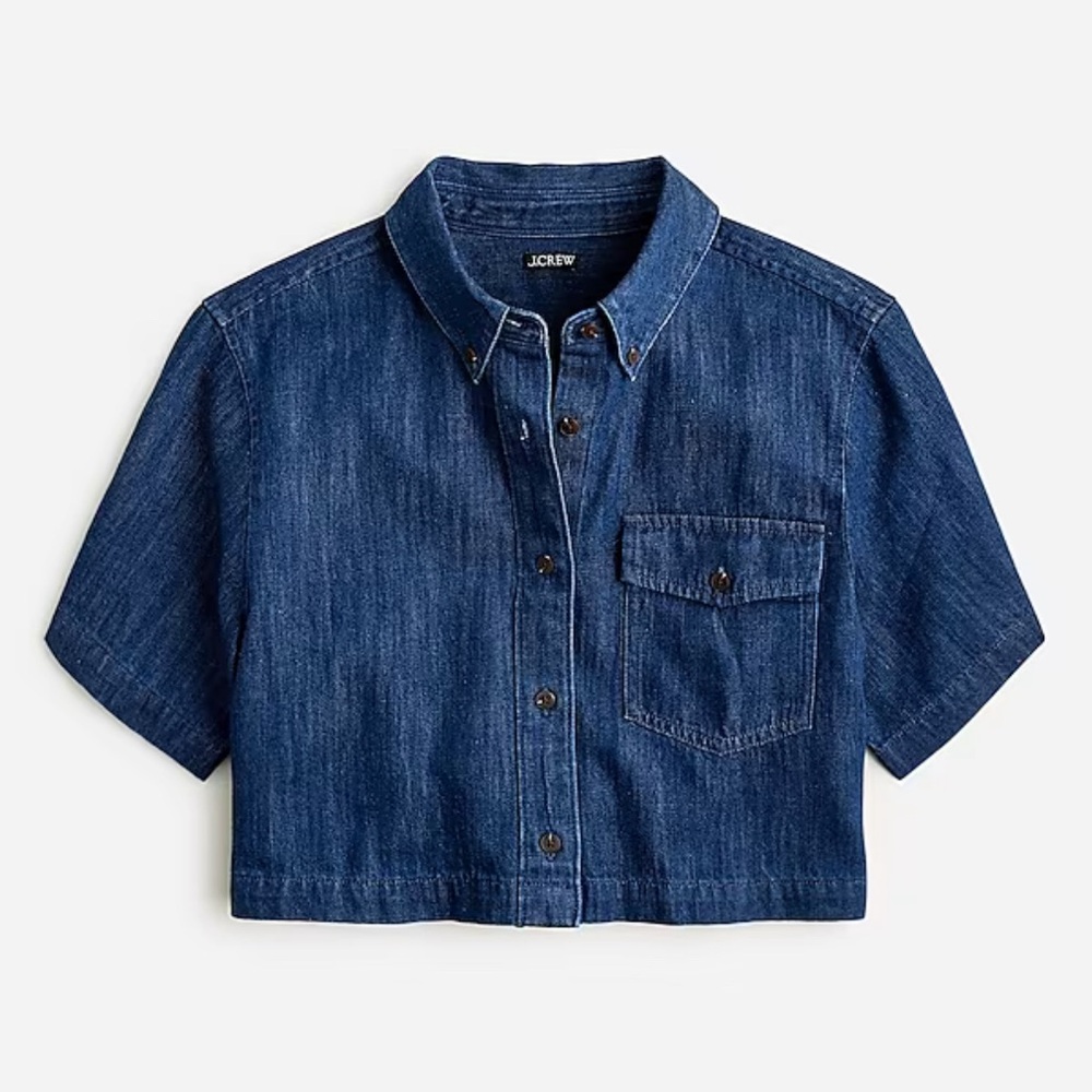 J.Crew NWT Cropped denim shirt